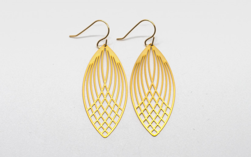 Goldene Feen-Flügel Ohrringe