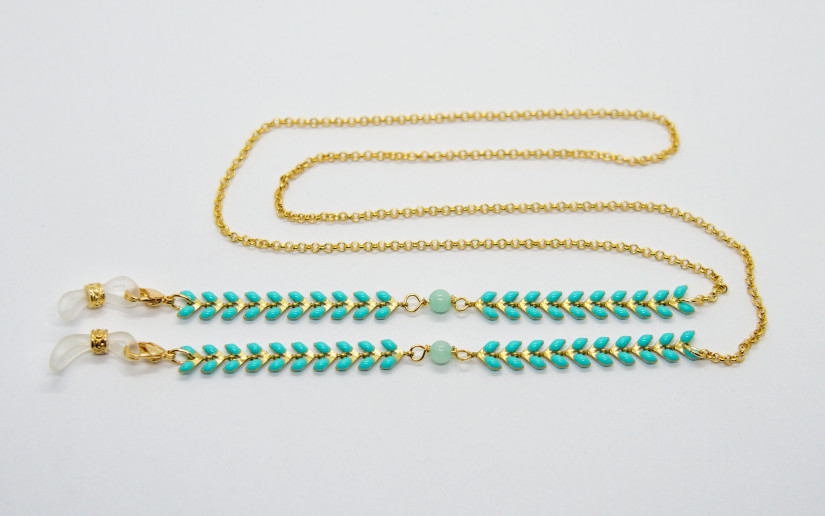 Türkise Brillenkette