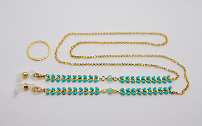 Türkise Brillenkette