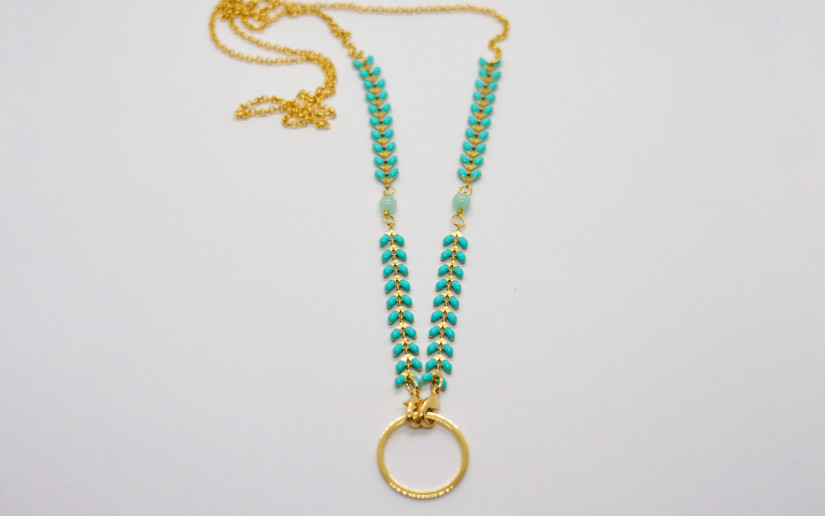Türkise Brillenkette