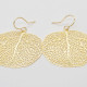 Filigrane goldene Blatt Ohrringe
