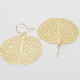 Filigrane goldene Blatt Ohrringe