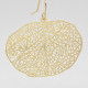 Filigrane goldene Blatt Ohrringe