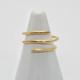 Goldener gehämmerter Spiral Ring