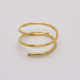 Goldener gehämmerter Spiral Ring