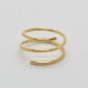 Goldener gehämmerter Spiral Ring