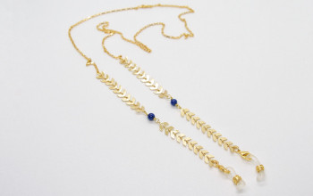 Goldene Brillenkette mit Chevron