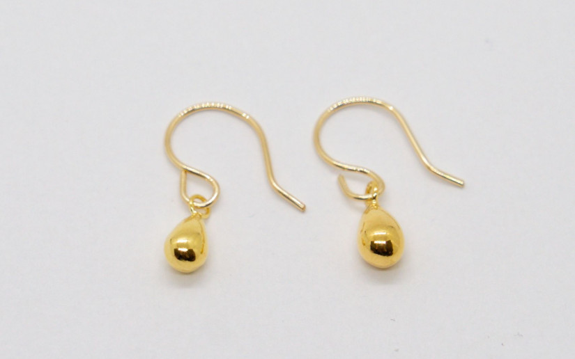Goldene Tropfen Ohrringe
