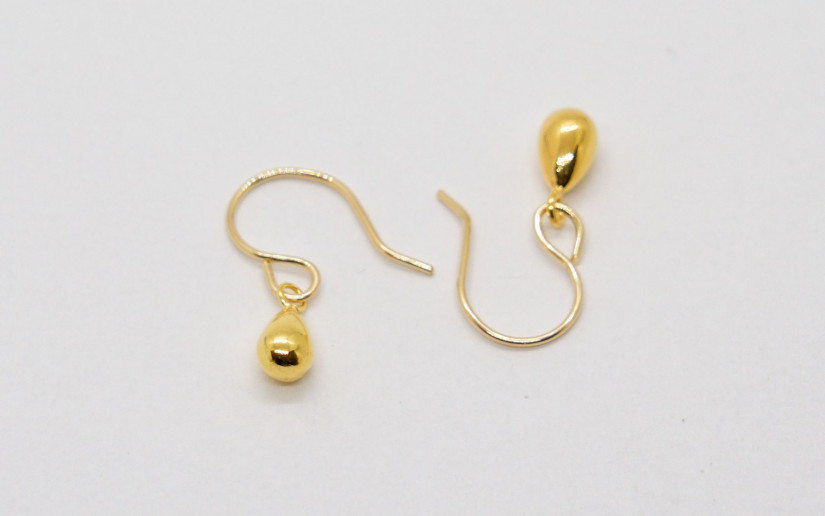 Goldene Tropfen Ohrringe