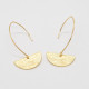 Lange goldene Ohrringe mit Halbkreis