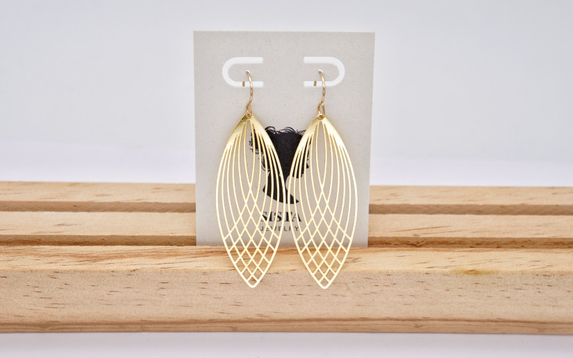 Goldene Feen-Flügel Ohrringe