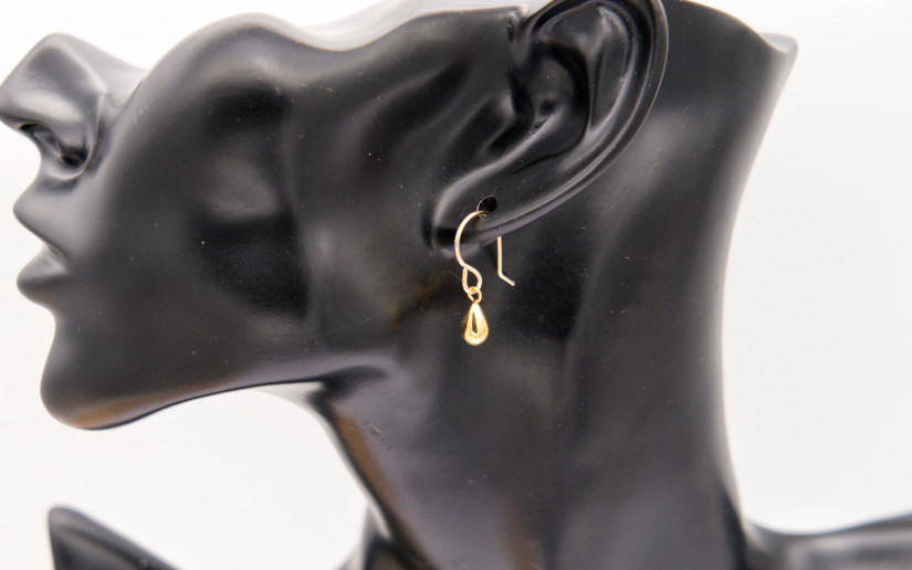 Goldene Tropfen Ohrringe