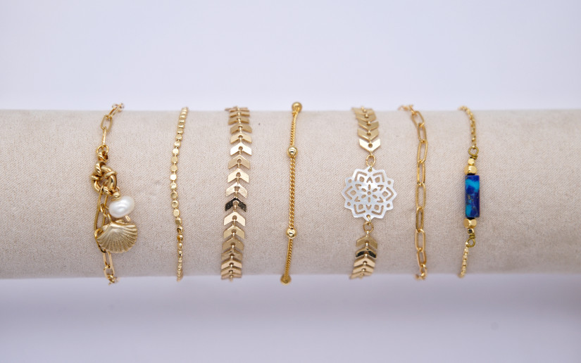 Goldenes Chevron Armband