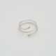 Silbern gehämmerter Spiral Ring