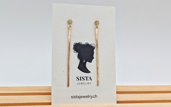 Lange goldene Stäbchen Ohrringe