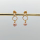 Feine goldene Ohrstecker mit rosa Süsswasser-Perle