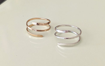 Gehämmerter Spiral Ring