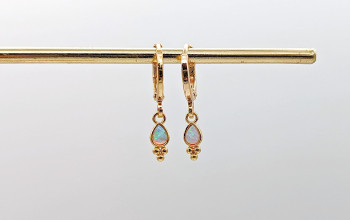 Goldene Ohrringe mit feinem Opal